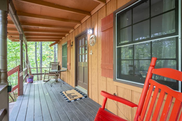 Inside Dragonfly, a dog-friendly cabin near Blairsville, GA