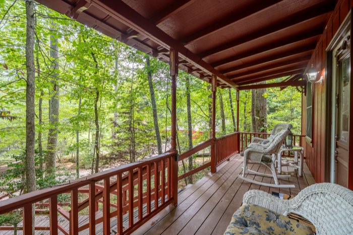 Inside Mountain Rose Escape, a dog-friendly cabin near Blairsville, GA