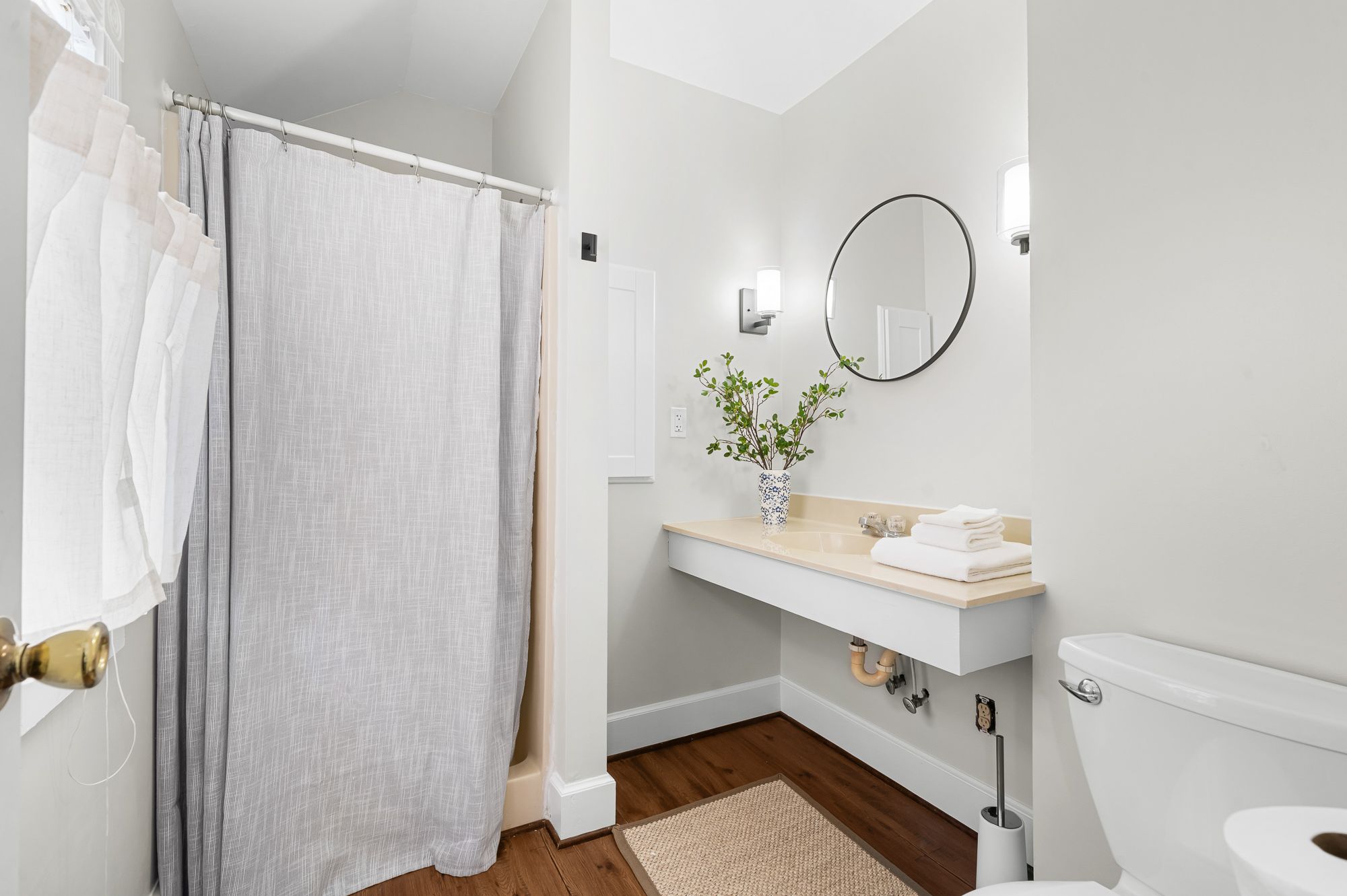 The Patriot bathroom with a walk-in shower
